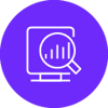Data on Computer - Purple Icon Data on Computer - Purple Icon