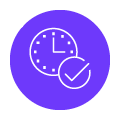 clock with checkmark clock with checkmark