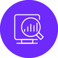 Data on Computer - Purple Icon