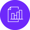 Document with Bar Graph - Purple Icon