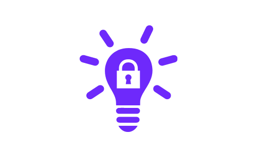 Light bulb with a lock in the middle
